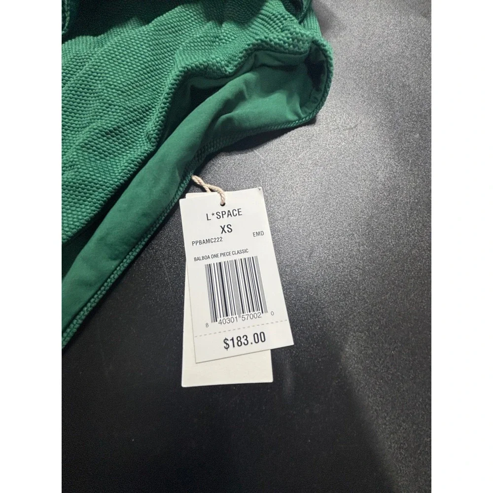 L*Space Balboa One Piece Classic Swimsuit Emerald Green Women's XS NEW